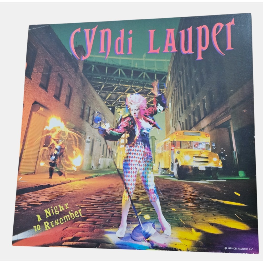 Cyndi Lauper A Night to Remember 1989 Promo Poster 12x12 Double Sided CBS Advert